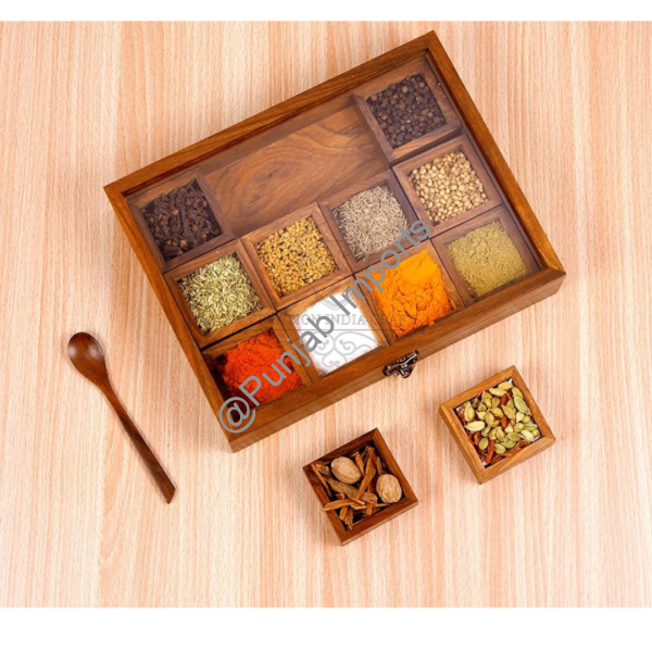 Wooden Spice Box 12 (Kvg) - Image 2