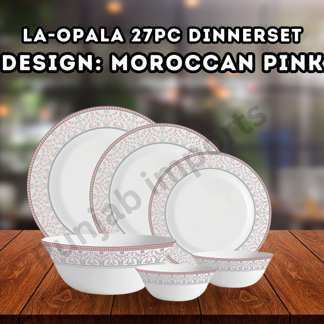 LaOpala 27Pc Dinner Set- Moroccan Pink