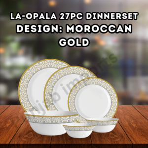 LaOpala 27Pc Dinner Set- Moroccan Gold