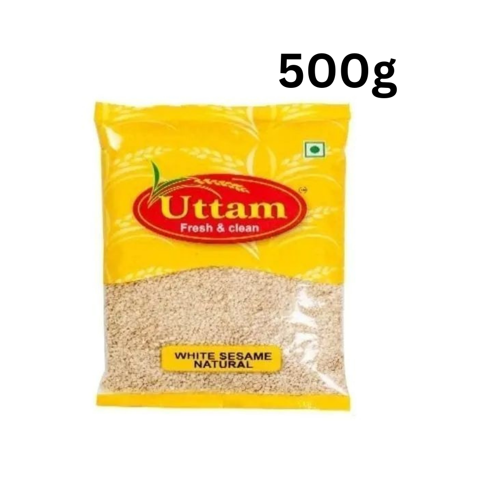 White Sesame Seeds Natural (Til) 500Gm Uttam