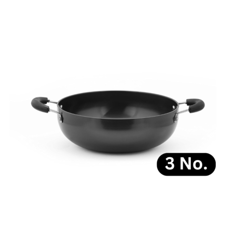 Aluminium Hard Anodise Kadai No.3