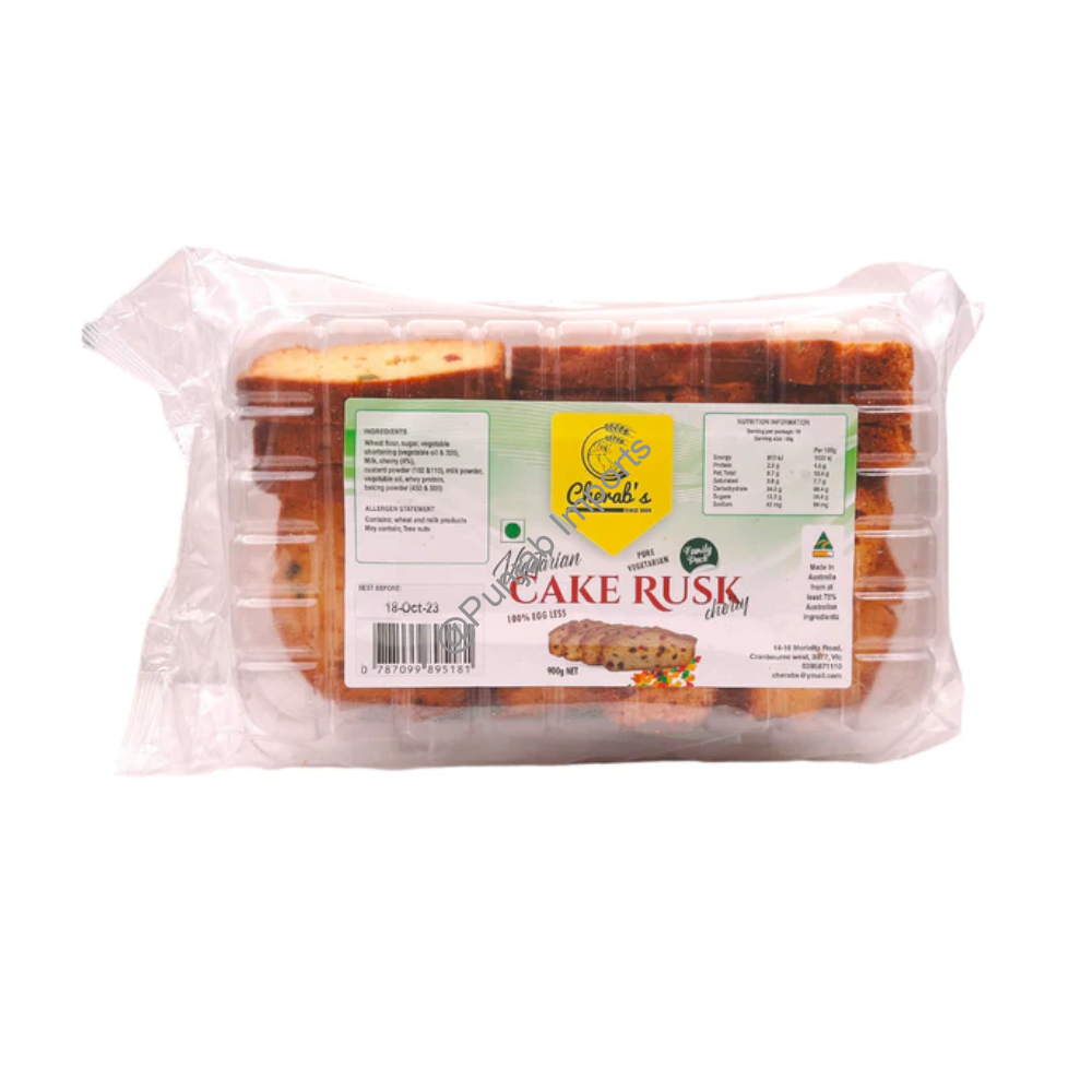 Cake Rusk Cherry 900Gm Cherabs