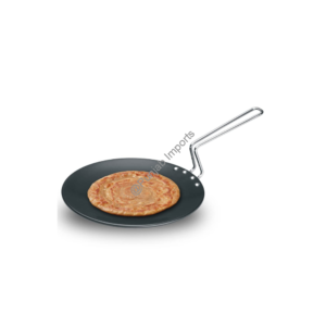 Hawkins Futura Hard Anodised Roti Tawa 26cm, 4.88mm Thick Induction Compatible (Black)