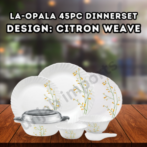 LaOpala 45Pc Dinner Set- Citron Weave (Classique Series)
