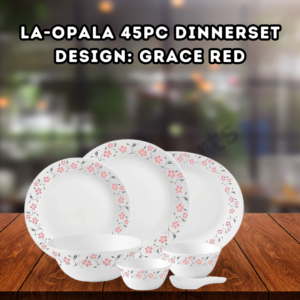 LaOpala 45Pc Dinner Set - Grace Red