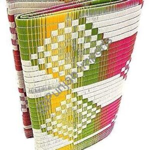 Lightweight Plastic Floor Mat / Chatai, Rectangle, Washable, Reversible, 4 x 6ft