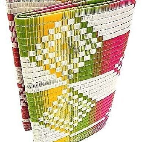 Lightweight Plastic Floor Mat / Chatai, Rectangle, Washable, Reversible, 4 x 6ft