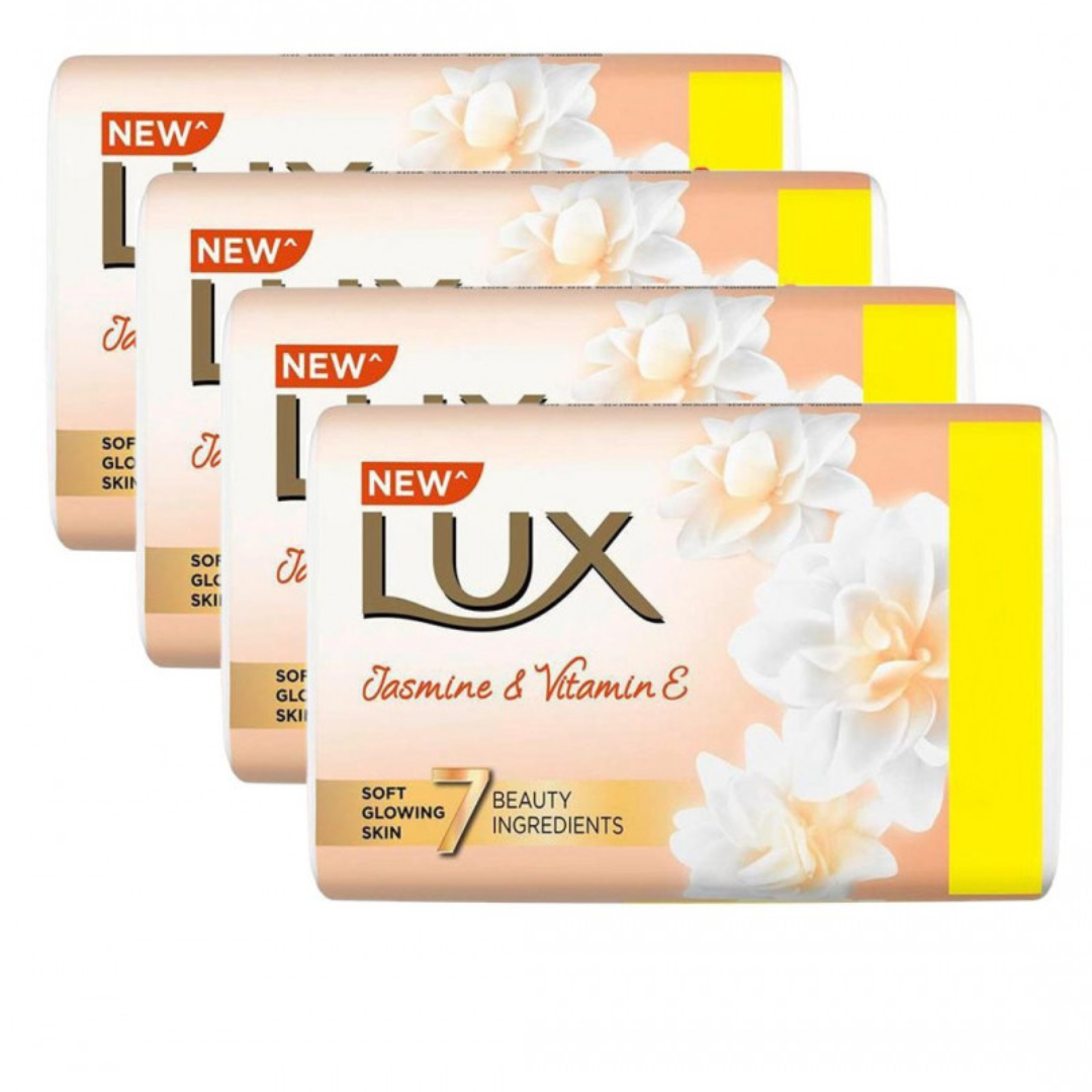Lux- Jasmine & Vitamin E Soap, (4x75g)