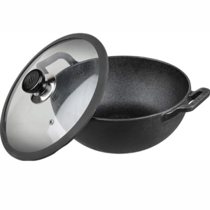 Vinod Legacy Pre-Seasoned Cast Iron Kadai, 24 cm (3.3Lt)