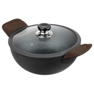 Vinod Legacy Pre-Seasoned Cast Iron Kadai, 22 cm (2.4Lt)
