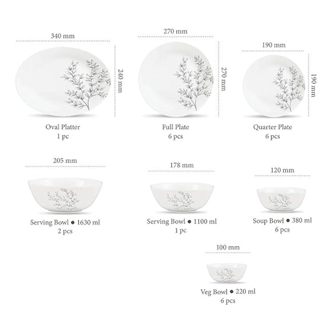 LaOpala 28pcs Dinnerset- Dusky Vines - Image 2