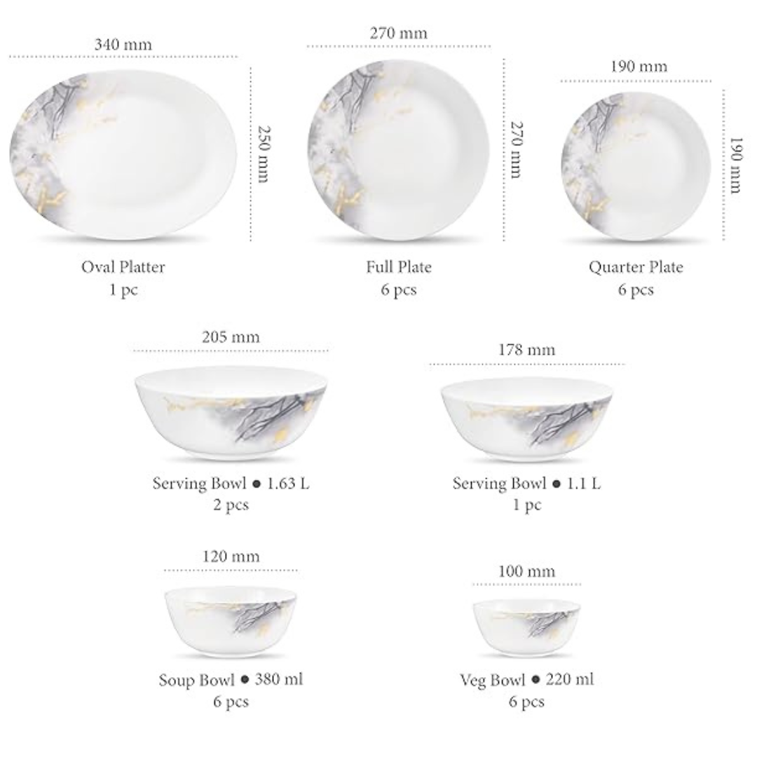 LaOpala 28pcs Dinnerset- Twilight Clouds - Image 2