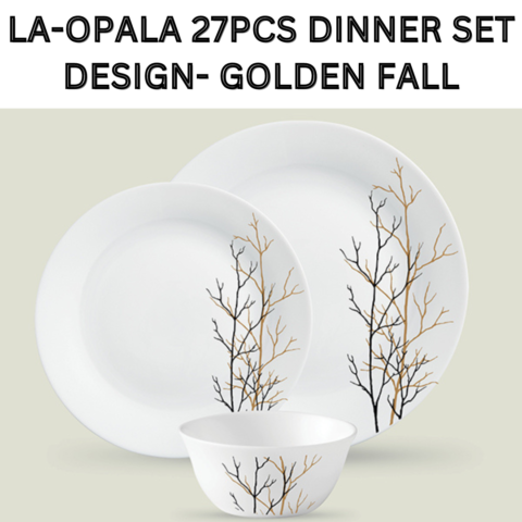 LaOpala 27pcs Dinnerset – Golden Fall (Ivory Series)