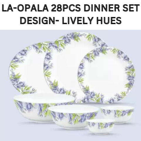 LaOpala 28pcs Dinnerset- Lively Hues (Pearl Series)