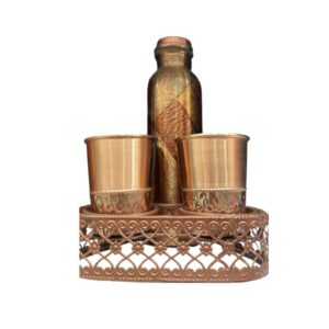 Copper Bottle & Glass Set Bronzerr