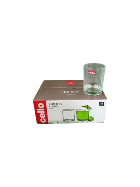 Cello Liberty Glass Tumbler 210ml 6pcs Set