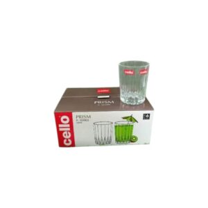 Cello Prism Glass Tumbler 200ml 6pcs Set